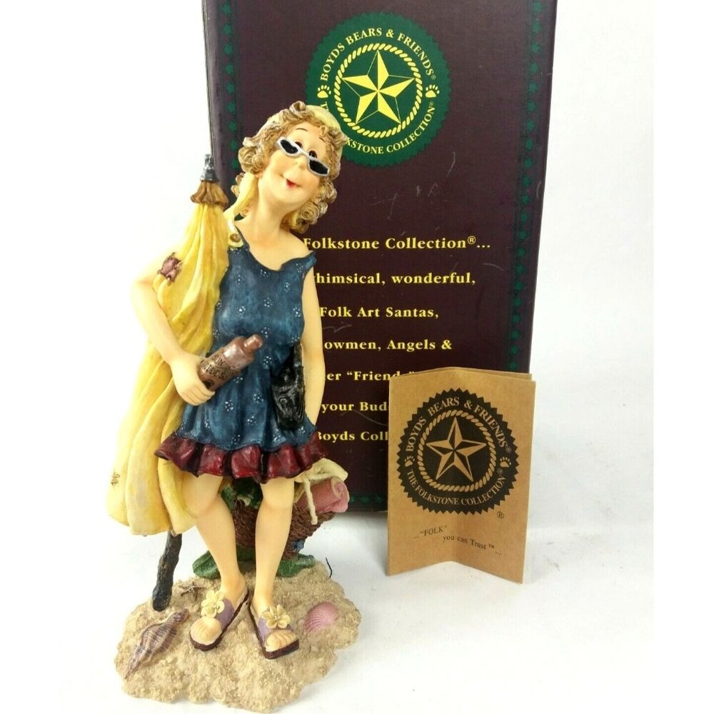 Boyds Folkstone Collections Edna B Figurine "Sungoddess" Life's a Beach 1st Ed